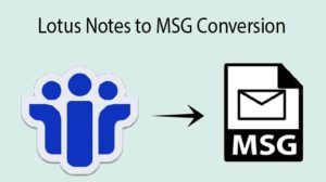 convert Lotus Notes NSF file to MSG